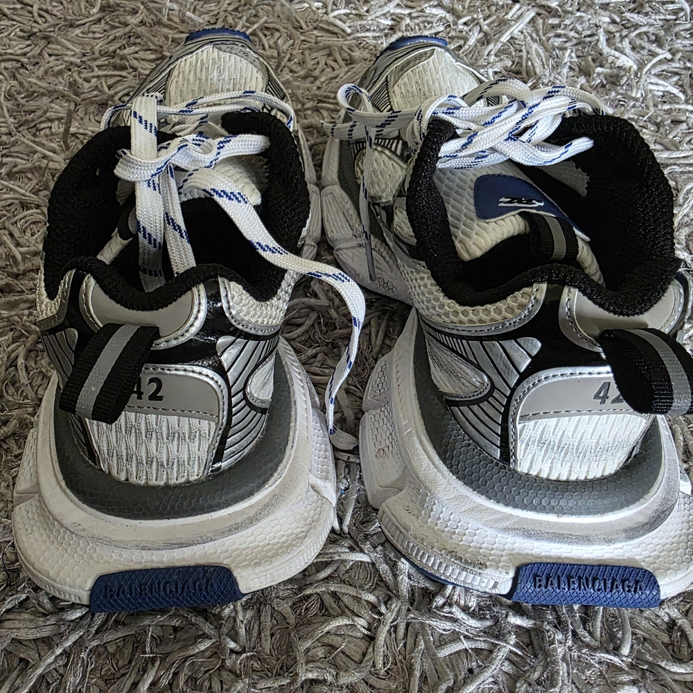 Balenciaga Athletic Shoes in Black, White, and Blue - Picture 2 of 5
